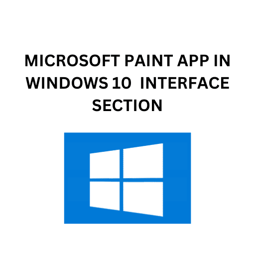 13.MICROSOFT PAINT APP IN WINDOWS 10  INTERFACE SECTION